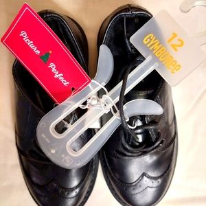 NWT Gymboree Youth Size 12 Black Dress Shoes